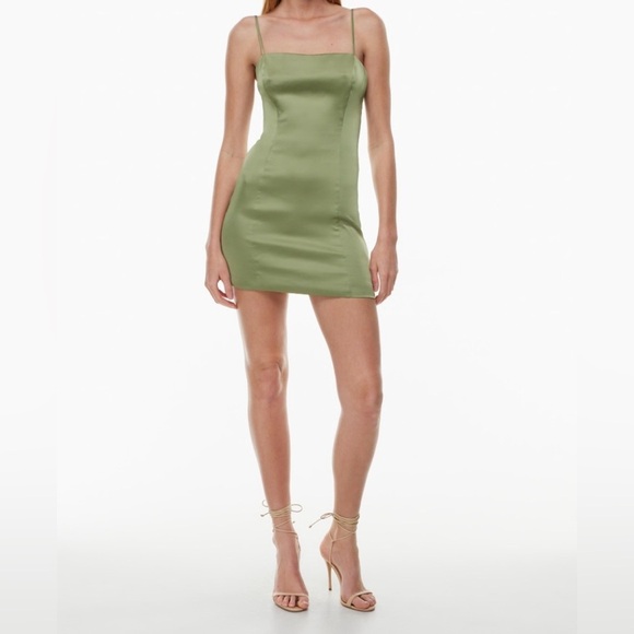 Aritzia Dresses & Skirts - Aritzia Olive Green Square-Neck Mini Dress